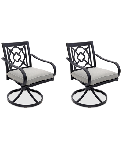 Shop Agio St Croix Outdoor 2-pc Swivel Chair Bundle Set In Oyster Light Grey