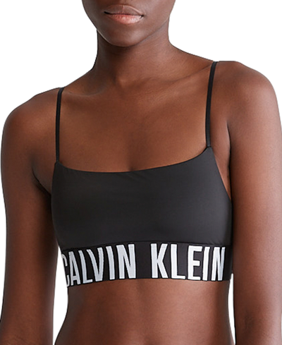 Shop Calvin Klein Women's Intense Power Micro Unlined Bralette Qf7631 In Black