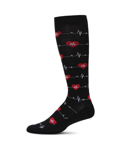 Memoi Men's Medical 8-15 Mmhg Graduated Compression Socks In Black