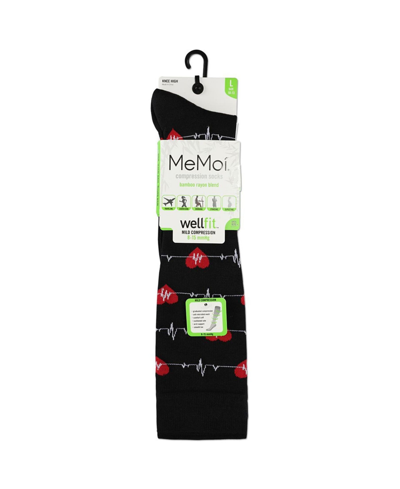 Memoi Men's Medical 8-15 Mmhg Graduated Compression Socks In Black