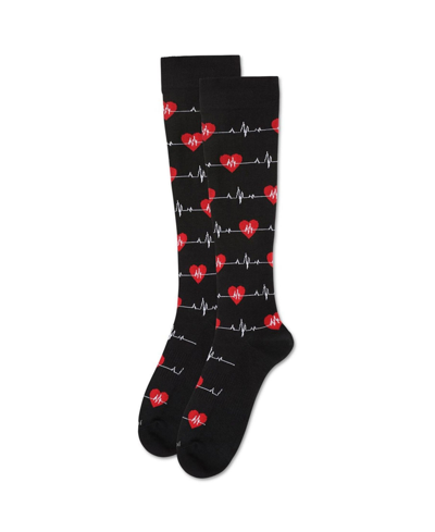 Memoi Men's Medical 8-15 Mmhg Graduated Compression Socks In Black