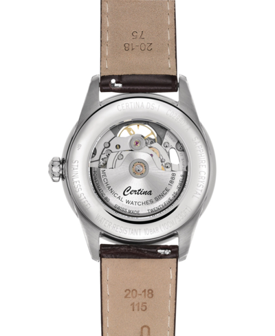 Certina Men's Swiss Automatic Ds-1 Skeleton Black Strap Watch 40mm In Gray