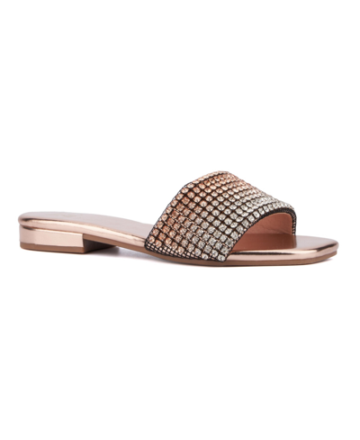 Shop New York And Company Women's Gracie Flat Sandal In Gold