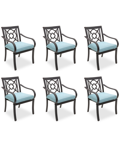 Shop Agio St Croix Outdoor 6-pc Dining Chair Bundle Set In Spa Light Blue