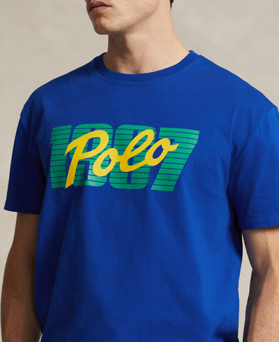 Shop Polo Ralph Lauren Men's Classic-fit Logo Jersey T-shirt In Sapphire Star