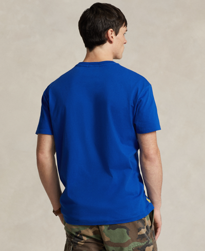Shop Polo Ralph Lauren Men's Classic-fit Logo Jersey T-shirt In Sapphire Star