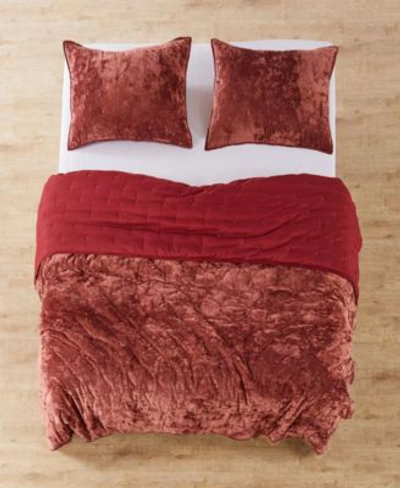 Levtex Abruzzi Velvet Reversible Quilts In Spice