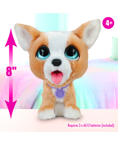 Furreal Friends Poop-a-lots Corgi Interactive Toy, 8" Walking Plush Puppy With Sounds, 4-pieces In No Color