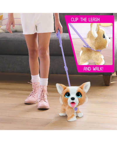 Furreal Friends Poop-a-lots Corgi Interactive Toy, 8" Walking Plush Puppy With Sounds, 4-pieces In No Color