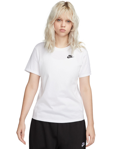 Shop Nike Women's Sportswear Club Essentials T-shirt In Court Blue