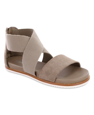 Shop Mia Women's Valuna Flat Strappy Sandals In Taupe