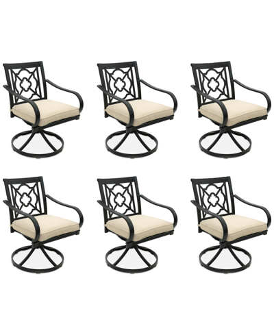 Shop Agio St Croix Outdoor 6-pc Swivel Chair Bundle Set In Straw Natural