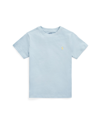 Shop Polo Ralph Lauren Toddler And Little Boys Cotton Jersey Crewneck T-shirt In Alpine Blue