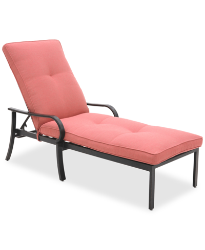 Shop Agio St Croix Outdoor Chaise In Peony Brick Red