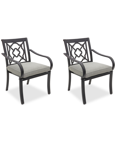 Shop Agio St Croix Outdoor 2-pc Dining Chair Bundle Set In Oyster Light Grey