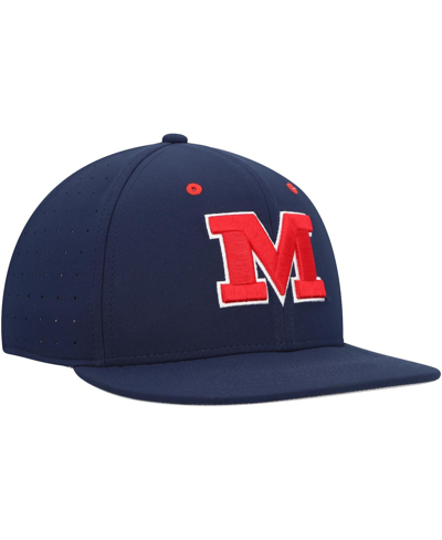 Shop Nike Men's  Navy Ole Miss Rebels Aero True Baseball Performance Fitted Hat