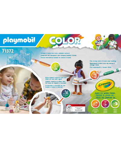 Shop Playmobil Color With Crayola In Blue