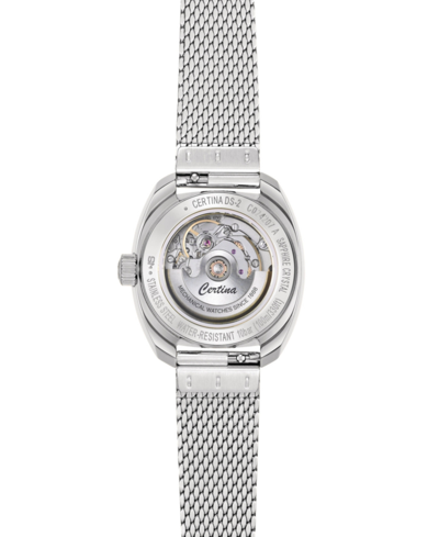 Shop Certina Women's Swiss Automatic Ds-2 Lady Stainless Steel Mesh Bracelet Watch 28mm In Mother Of Pearl