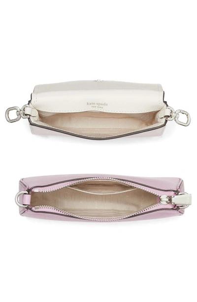 Shop Kate Spade New York Morgan Double Up Colorblock Saffiano Leather Crossbody Bag In Parchment Multi