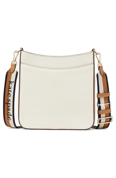 Shop Kate Spade Hudson Colorblock Pebble Leather Crossbody Bag In Parchment Multi