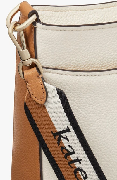 Shop Kate Spade Hudson Colorblock Pebble Leather Crossbody Bag In Parchment Multi