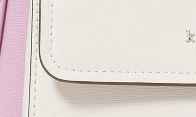 Kate Spade New York Morgan Double Up Colorblock Saffiano Leather Crossbody Bag In Parchment Multi