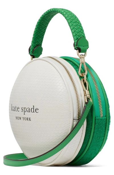 Shop Kate Spade Tee Time Textured Crossbody Bag In White Multi
