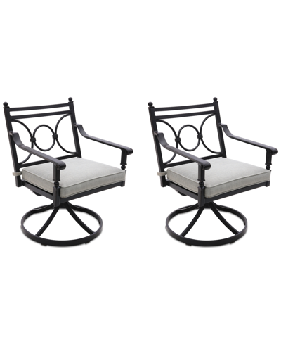 AGIO WYTHBURN MIX AND MATCH SCROLL OUTDOOR SWIVEL CHAIRS, SET OF 2, CREATED FOR MACY'S 