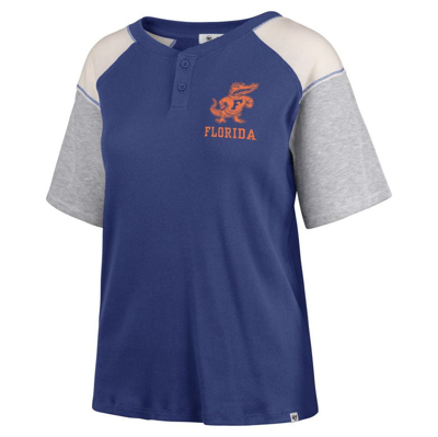 Shop 47 ' Royal Florida Gators Underline Harvey Colorblock Raglan Henley T-shirt