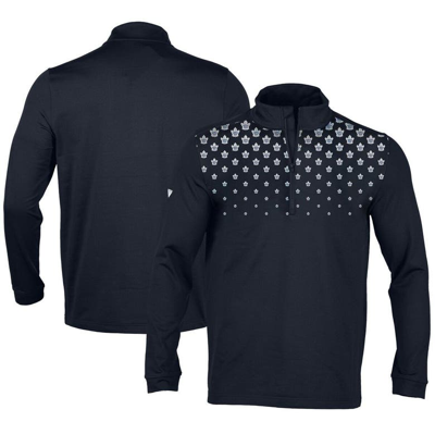 Shop Levelwear Navy Toronto Maple Leafs Nhl X Pga Scout Midlayer Quarter-zip Pullover Top