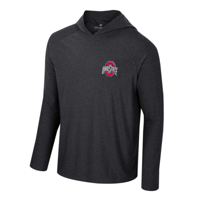 Shop Colosseum Black Ohio State Buckeyes Cloud Jersey Raglan Long Sleeve Hoodie T-shirt