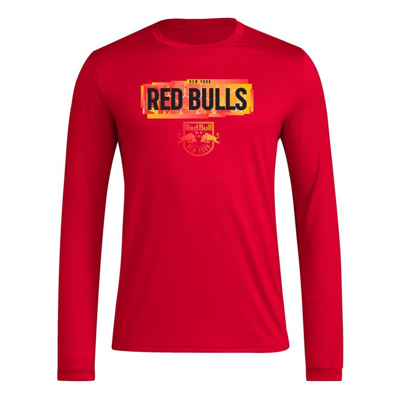 Shop Adidas Originals Adidas Red New York Red Bulls Local Pop Aeroready Long Sleeve T-shirt