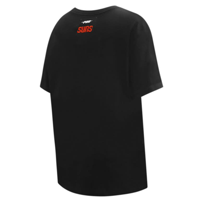 Pro Standard Black Phoenix Suns Script Boyfriend T-shirt In Black