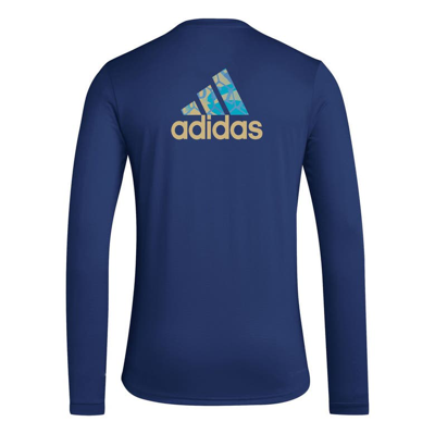 Shop Adidas Originals Adidas Navy Philadelphia Union Local Pop Aeroready Long Sleeve T-shirt