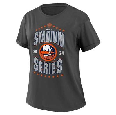 Shop Wear By Erin Andrews Charcoal New York Islanders 2024 Nhl Stadium Series Boyfriend T-shirt