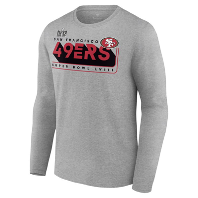 Shop Fanatics Branded Heather Gray San Francisco 49ers Super Bowl Lviii Two-side Roster Big & Tall Long S