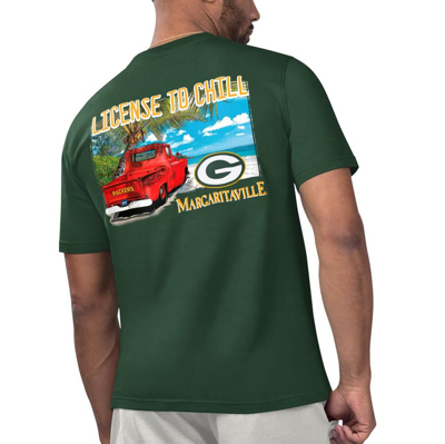 Shop Margaritaville Green Green Bay Packers Licensed To Chill T-shirt