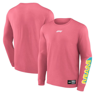 Shop Fanatics Branded Pink Formula 1 Miami Grand Prix Long Sleeve T-shirt