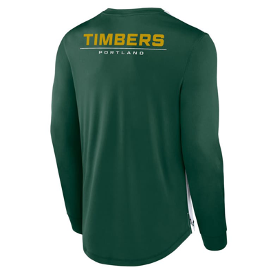 Shop Fanatics Branded Green Portland Timbers Mid Goal Long Sleeve T-shirt