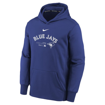 Shop Nike Youth  Royal Toronto Blue Jays Authentic Collection Performance Pullover Hoodie