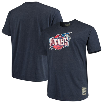Shop Mitchell & Ness Navy Houston Rockets Big & Tall Hardwood Classics Vintage Logo T-shirt