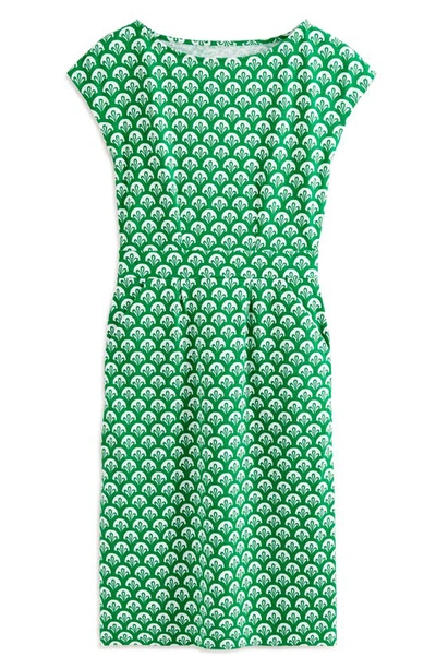 Shop Boden Florrie Floral Jersey Dress In Green Tambourine Foliage Geo