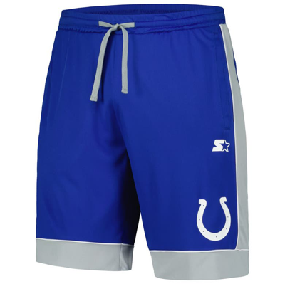 Shop Starter Royal/gray Indianapolis Colts Fan Favorite Fashion Shorts