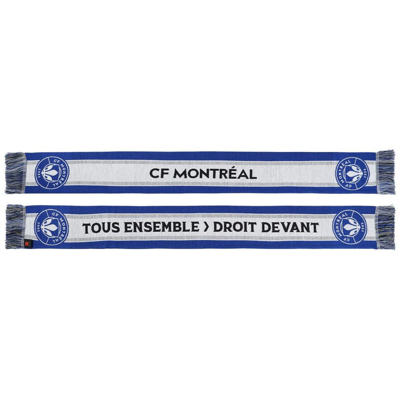 Shop Ruffneck Scarves Cf Montreal Motto Double-sided Scarf In Blue
