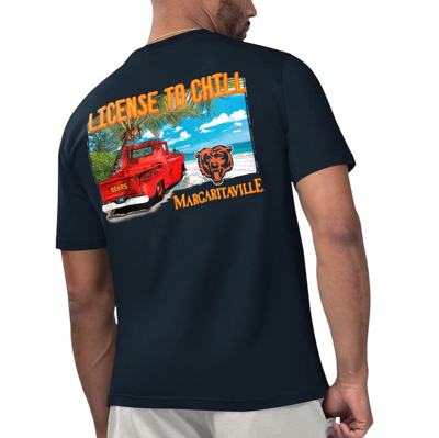 Shop Margaritaville Navy Chicago Bears Licensed To Chill T-shirt
