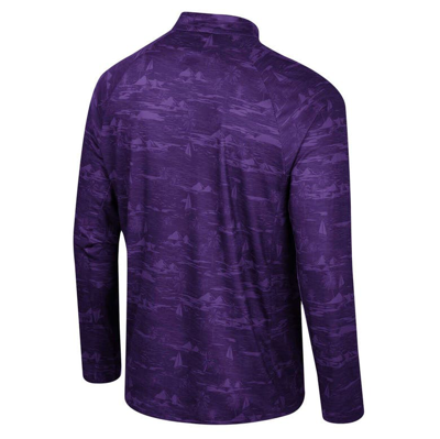 Shop Colosseum Purple Tcu Horned Frogs Carson Raglan Quarter-zip Jacket