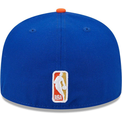 Shop New Era Blue/orange New York Knicks Gameday Gold Pop Stars 59fifty Fitted Hat