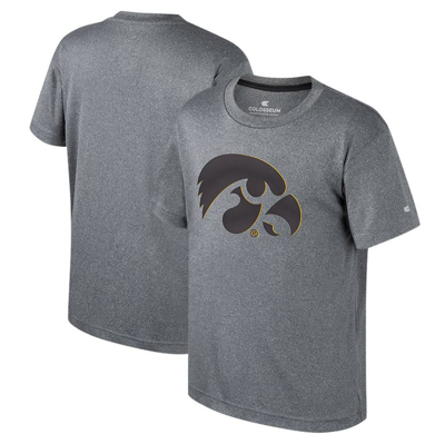 Shop Colosseum Youth  Heather Charcoal Iowa Hawkeyes Very Metal T-shirt