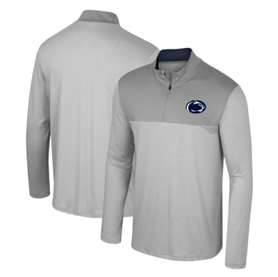 Shop Colosseum Gray Penn State Nittany Lions Tuck Quarter-zip Top