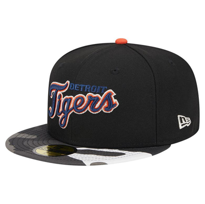 Shop New Era Black Detroit Tigers Metallic Camo 59fifty Fitted Hat